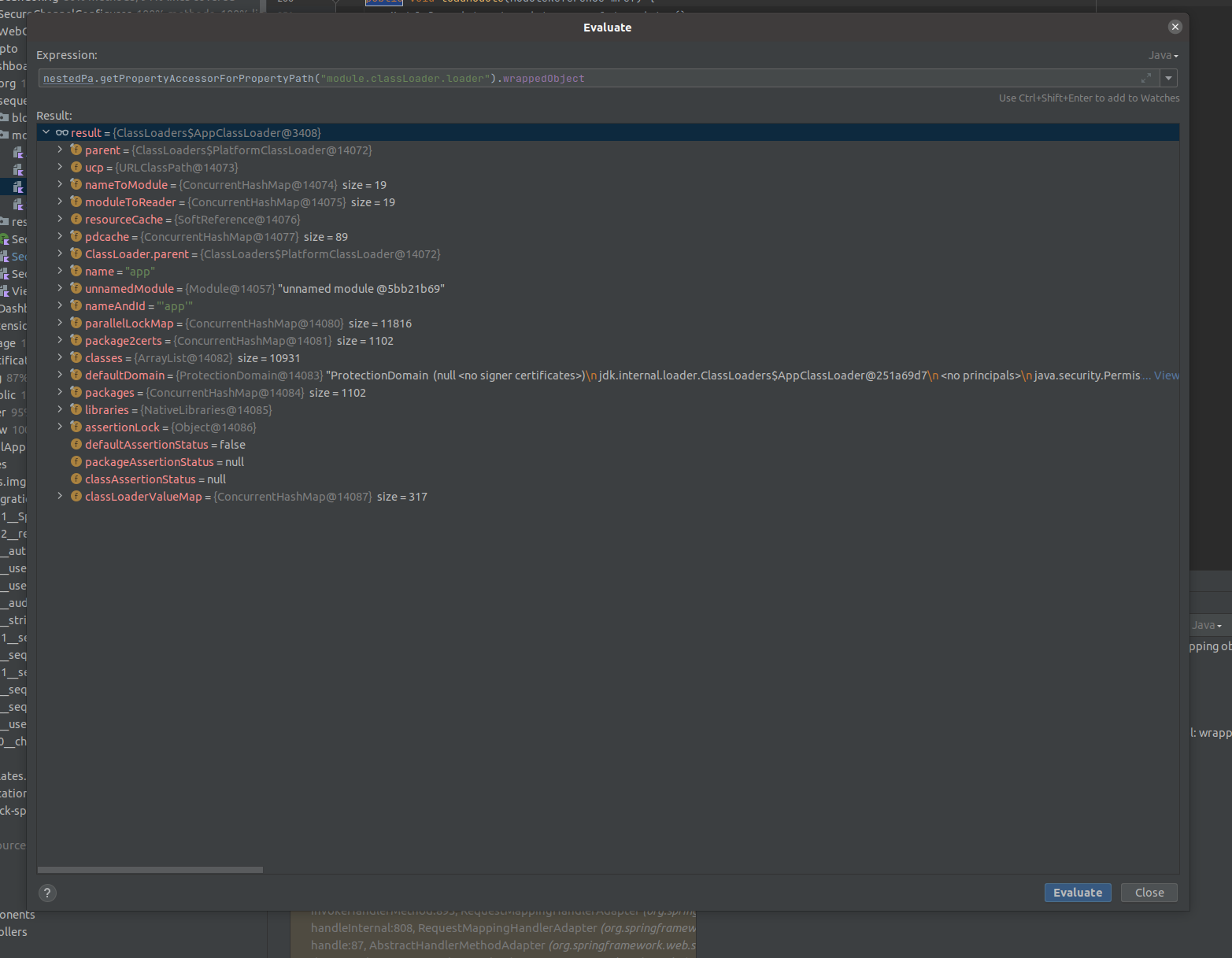 Spring4Shell exploit attempt with the embedded ClassLoader